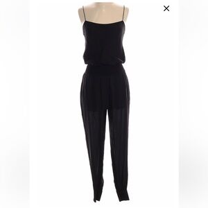 Thoery Black Silk Jumpsuit
